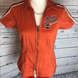 Harley-Davidson Tops - Harley Davidson Faded Zip-Up Shirt Harley-Davidson Tops - Harley Davidson Faded Zip-Up Shirt
